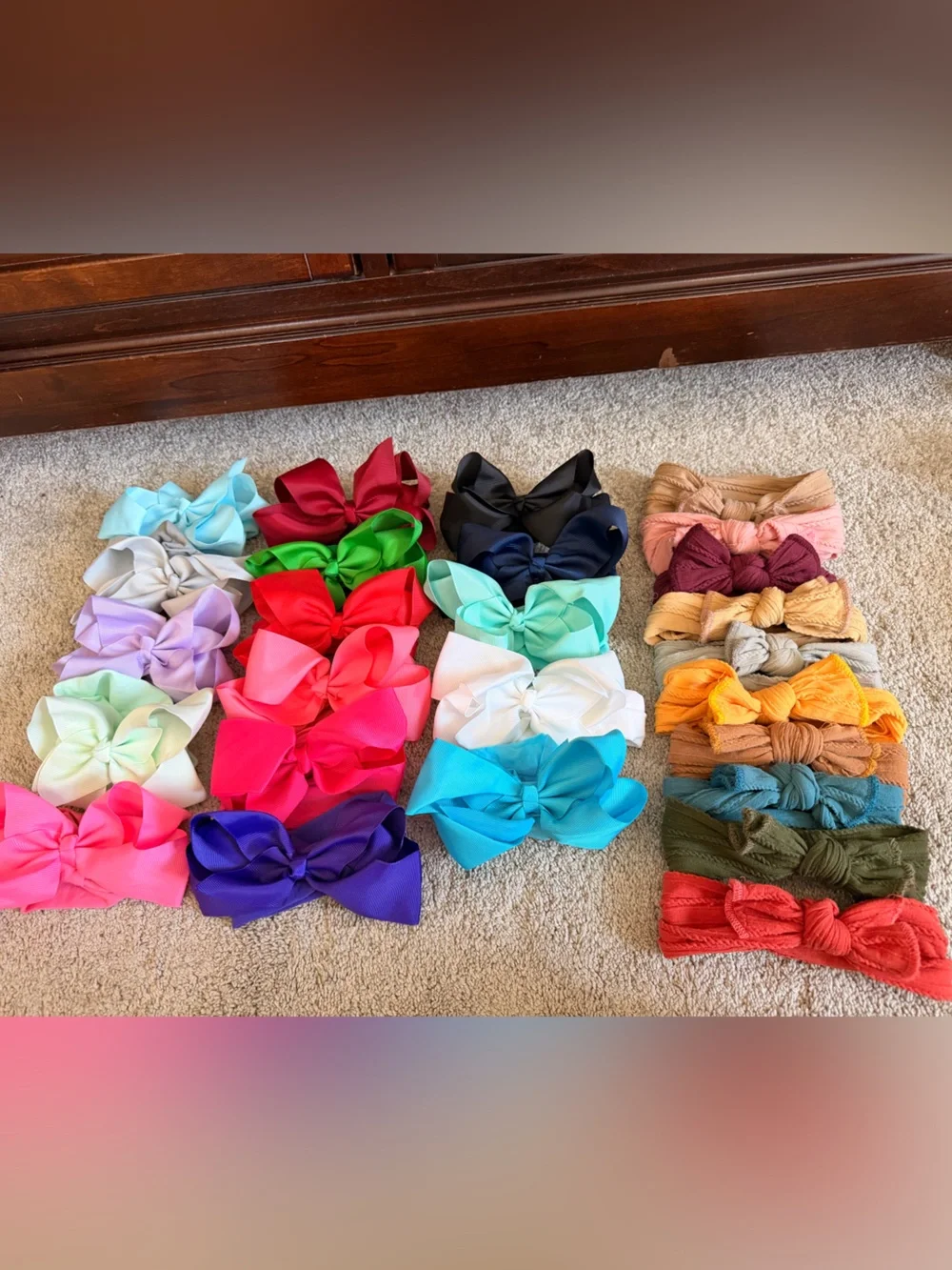 Kids Multi-Color Bow Hair Clip Set - Assorted Pastel and Bright Colors